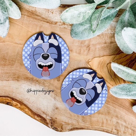 Bluey Car Coaster Set | Bluey Coaster Set | Bluey Car Accessories - Picture 4 of 14